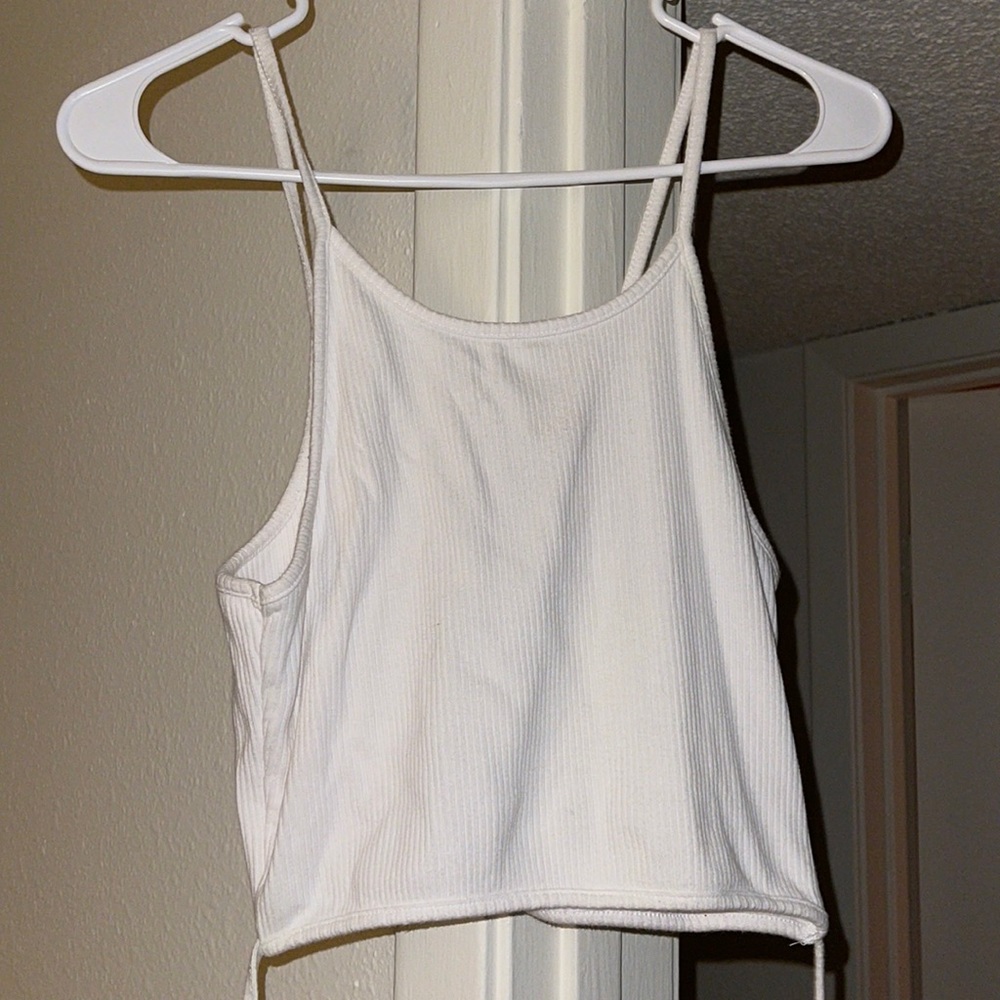 White Criss Cross Crop Top